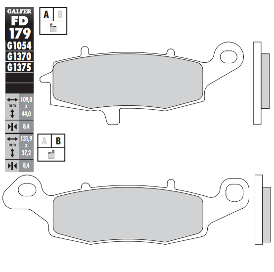 PASTILLA GALFER SEMIMETALICA STANDARD FD179G1054