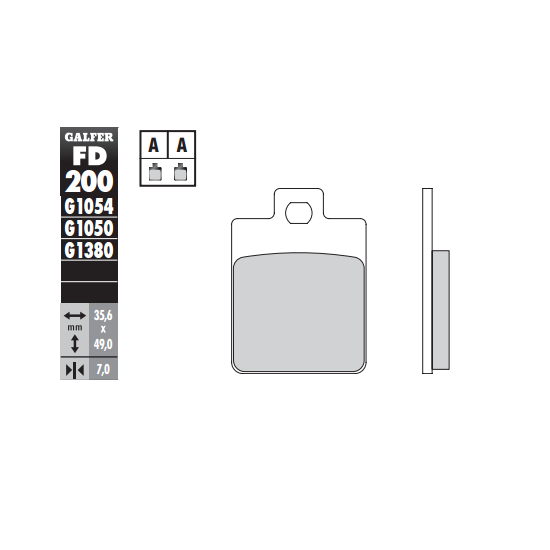 PASTILLA GALFER SEMIMETALICA STANDARD FD200G1054