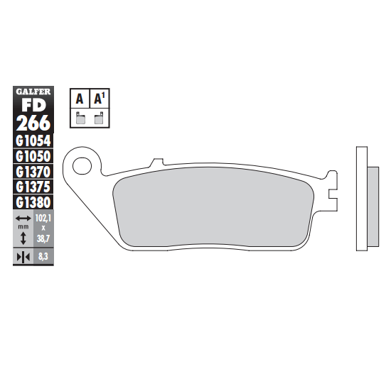 PASTILLA GALFER SEMIMETALICA STANDARD FD266G1054