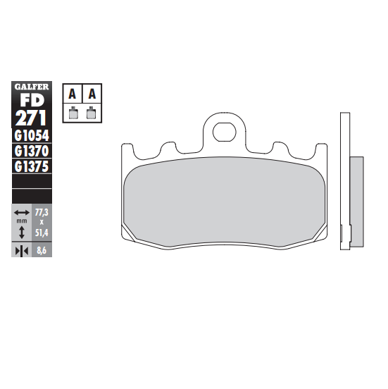 PASTILLA GALFER SINTERIZADA STREET FD271G1370