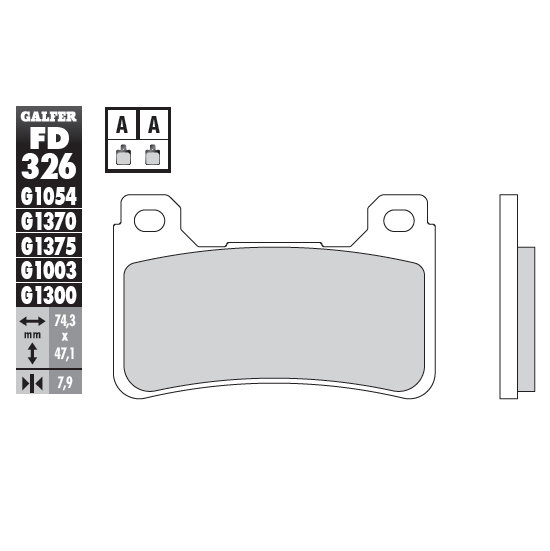 PASTILLA GALFER SINTERIZADA STREET FD326G1370