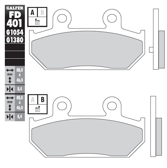 PASTILLA GALFER SINTERIZADA SCOOTER FD401G1380