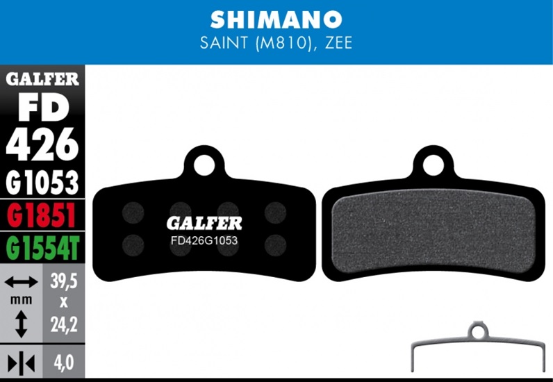 PASTILLAS FRENO BICICLETA GALFER PRO SHIMANO SAINT - ZEE