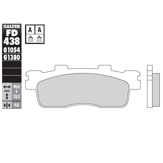 PASTILLA GALFER SEMIMETALICA STANDARD FD438G1054