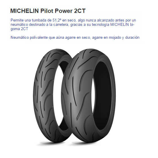 CUBIERTA MICHELIN PILOT POWER 2CT 160/60ZR17 69W R TL