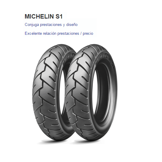 CUBIERTA MICHELIN S1 90/90-10 50J F/R TL/TT