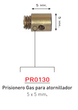 PRISIONERO GAS DESTORNILLADOR