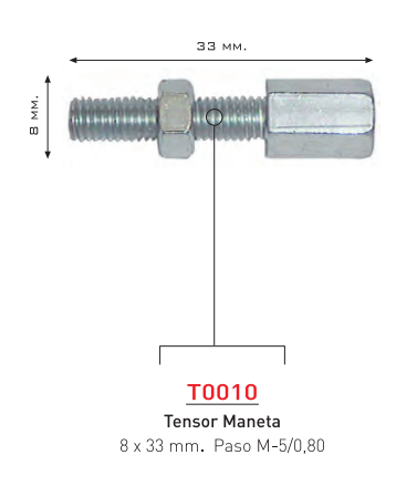 TENSOR FRENO MOTO CERRADO 5 MM.