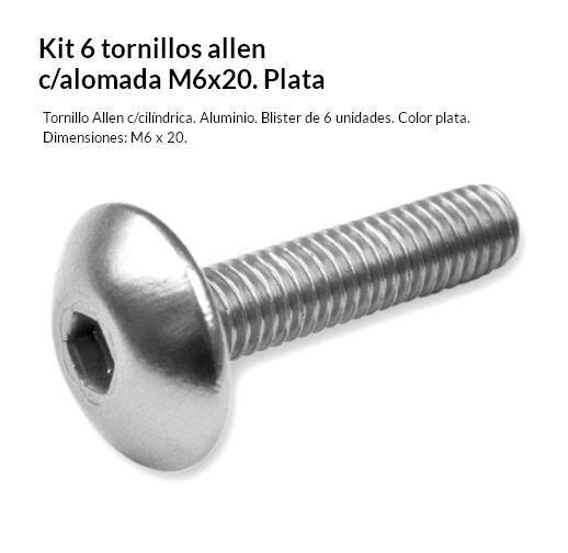 TORNILLO V PARTS 6 X 20 C/ALOMADA PLATA KIT