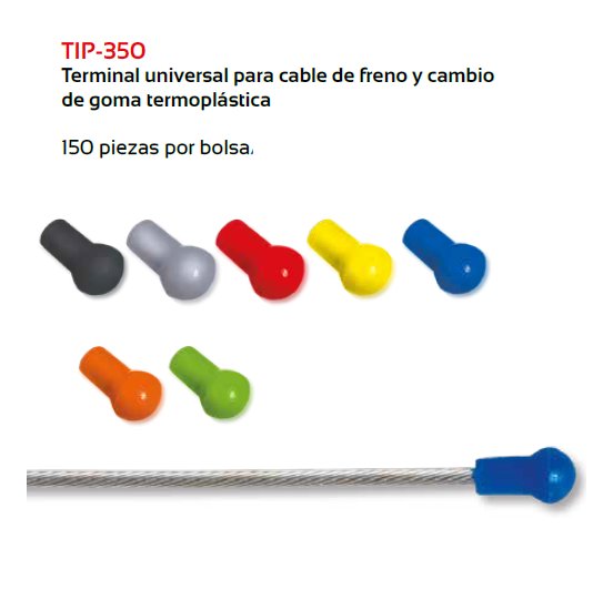 TERMINAL CABLE BICICLETA TKX PLASTICO AZUL BOLSA (150 PIEZAS)