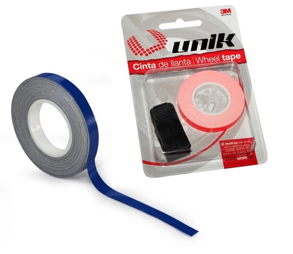 CINTA LLANTA MOTO UNIK CON APLICADOR AZUL