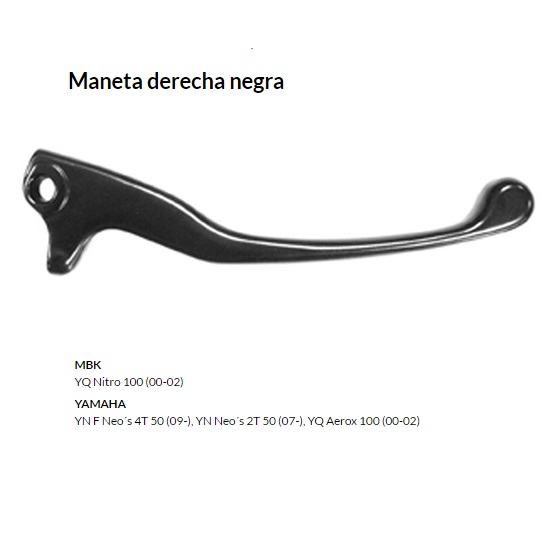 Maneta derecha negra