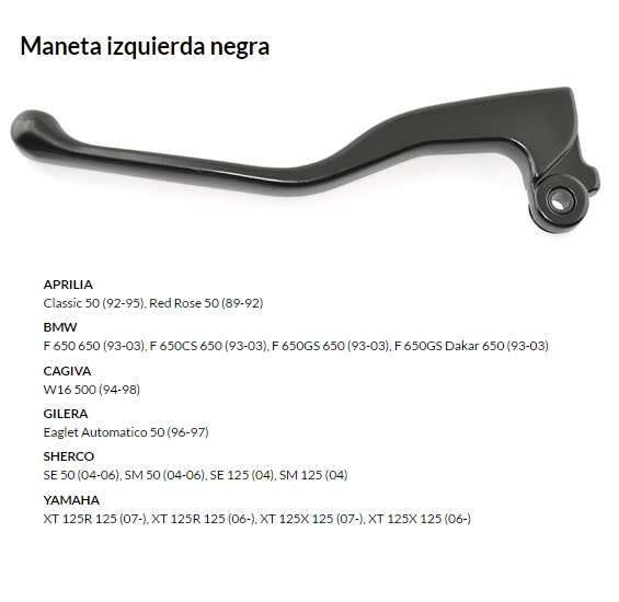 Maneta izquierda negra