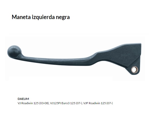 Maneta izquierda negra