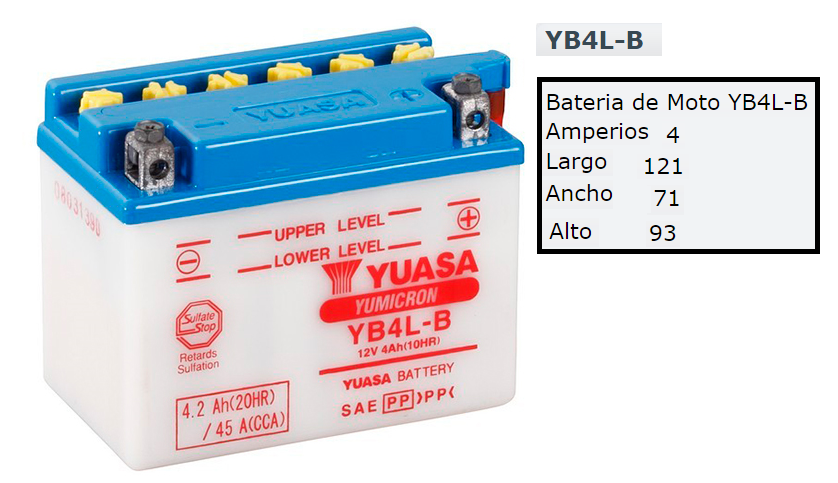 BATERIA YUASA YB 4 L B