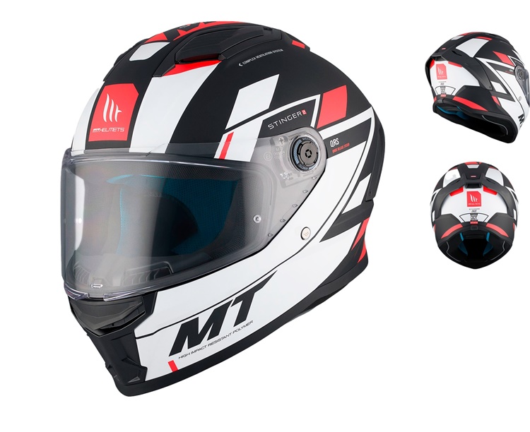 CASCO MOTO MT INTEGRAL STINGER 2 ZIVZE B5 BLANCO NEGRO MATE L 22-06