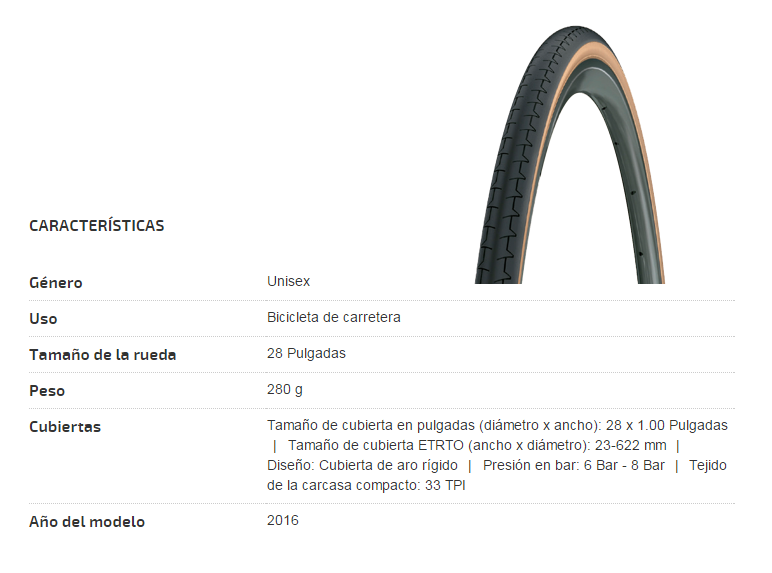 CUBIERTA BICICLETA MICHELIN 700X23C DYNAMIC CLASSIC SW translucent