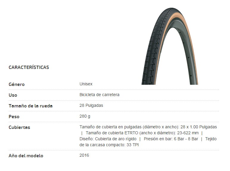 CUBIERTA BICICLETA MICHELIN 700X23C DYNAMIC CLASSIC SW (translucent)