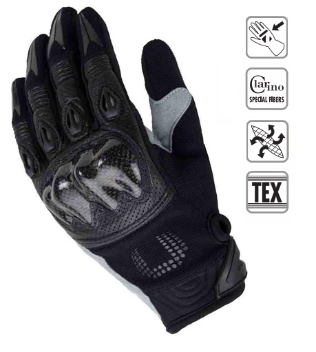 GUANTES MOTO UNIK X4 PIEL S NEGRO
