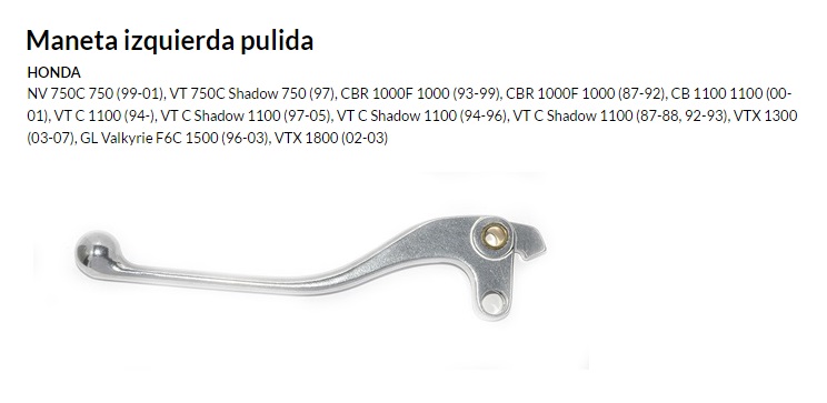Maneta izquierda pulida