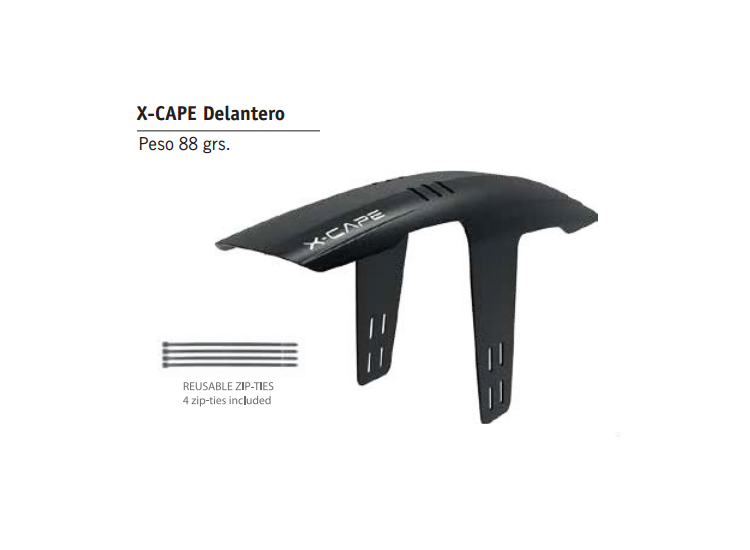 GUARDABARROS BICICLETA DELANTERO XCAPE BRIDAS REUSABLES