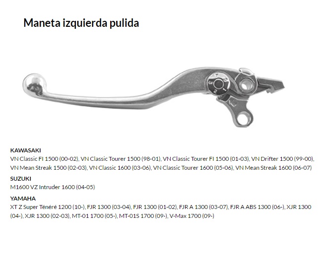 Maneta izquierda pulida